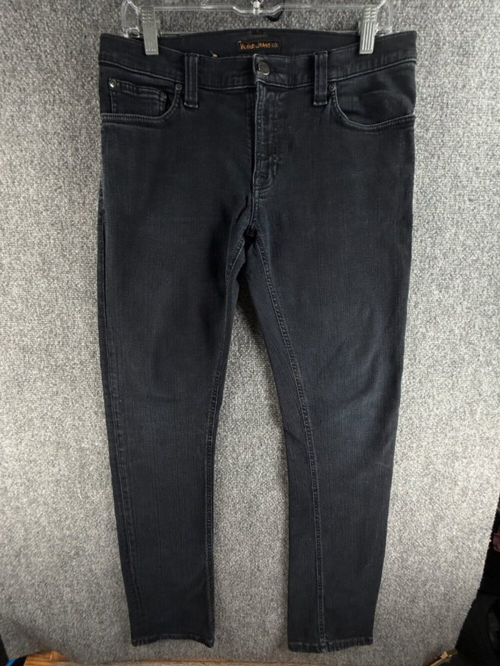 Nudie Jeans Tube Kelly Black Black Cotton Stretch Denim Jeans Adult ACTL 32X32